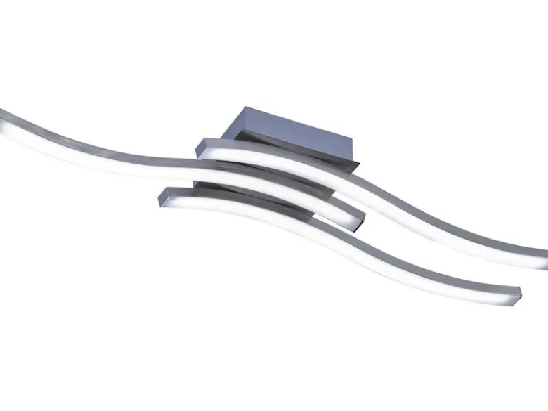 LED Deckenleuchte ROUTE Metall Silber, 3-flammig Warmweiß, Breite 56cm