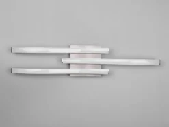 LED Deckenleuchte ROUTE Metall Silber, 3-flammig Warmweiß, Breite 56cm