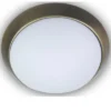 LED-Deckenleuchte rund, Glas Alabaster, Dekorring Chrom, Ø 30cm