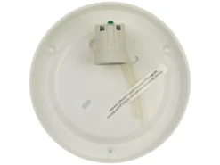 LED Deckenleuchte rund, Glas Alabaster, Dekorring Messing poliert, Ø 35cm