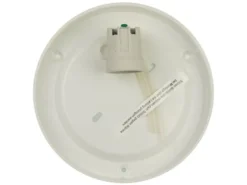 LED Deckenleuchte rund, Glas Alabaster, Dekorring Altmessing, Ø 30cm