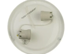 LED Deckenleuchte rund, Glas satiniert mit Klarrand, Dekorring Chrom, Ø 40cm