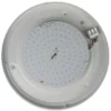 LED-Deckenleuchte rund, Opalglas matt, Dekorring Altmessing, Ø 45cm