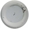 LED-Deckenleuchte rund, Schliffglas satiniert, Dekorring Messing matt, Ø 25cm