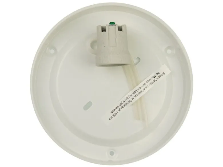 LED Deckenleuchte rund, Schliffglas satiniert, Dekorring Altmessing, Ø 35cm