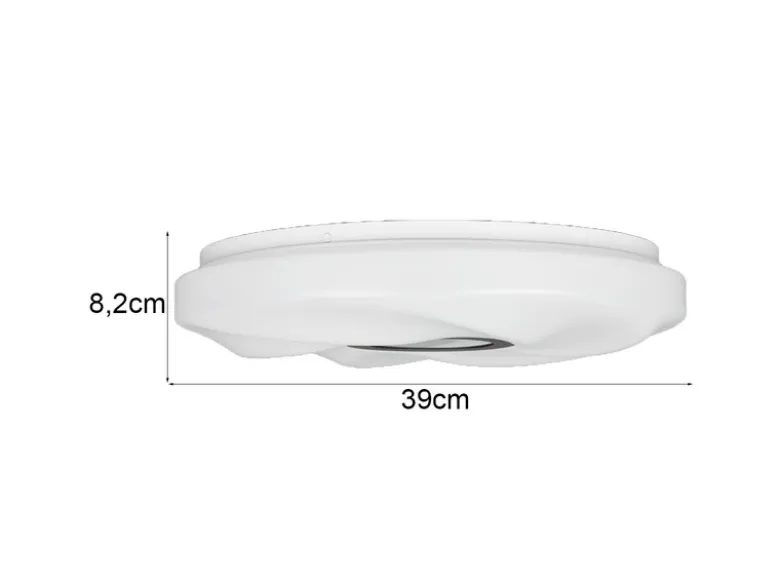 LED Deckenleuchte SANO dimmbar, mit Fernbedienung Tageslichtlampe Weiß Ø 39cm