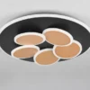 LED Deckenleuchte Schwarz Gold dimmbar mit Fernbedienung & Tageslicht Ø 49cm