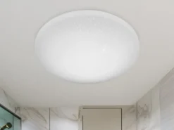 LED Deckenleuchte SILMA klein mit Sternenhimmel fürs Bad IP44, Ø 28cm