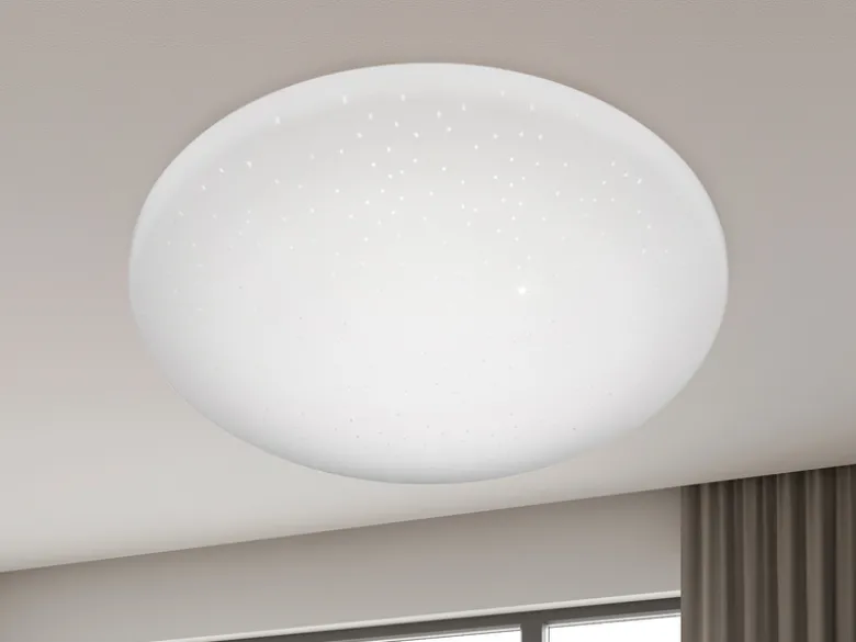 LED Deckenleuchte SILMA klein mit Sternenhimmel fürs Bad IP44, Ø 28cm
