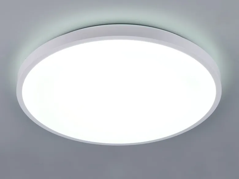 LED Deckenleuchte SLOPE flach mit Fernbedienung, dimmbar, Weiß, Ø 49cm