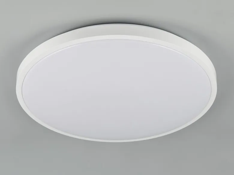 LED Deckenleuchte SLOPE flach mit Fernbedienung, dimmbar, Weiß, Ø 49cm