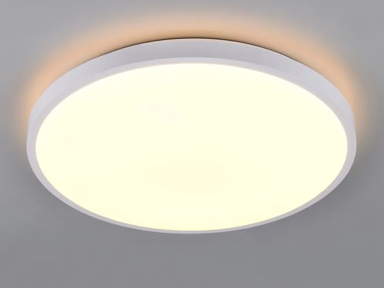LED Deckenleuchte SLOPE flach mit Fernbedienung, dimmbar, Weiß, Ø 49cm