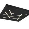 LED Deckenleuchte SNIP flach dimmbar Fernbedienung Schwarz Quadrat 50cm