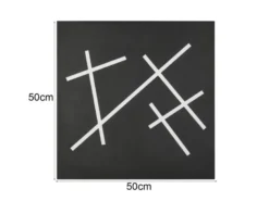 LED Deckenleuchte SNIP flach dimmbar Fernbedienung Schwarz Quadrat 50cm
