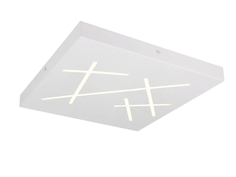 LED Deckenleuchte SNIP flach dimmbar Fernbedienung Weiß Quadrat 50cm