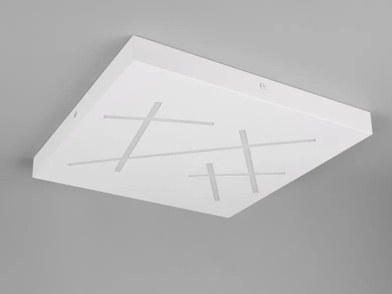 LED Deckenleuchte SNIP flach dimmbar Fernbedienung Weiß Quadrat 50cm