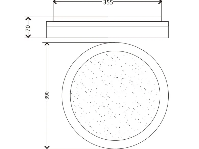 LED Deckenleuchte SOLIT flach dimmbar Fernbedienung, RGB, Weiß, Ø 39cm