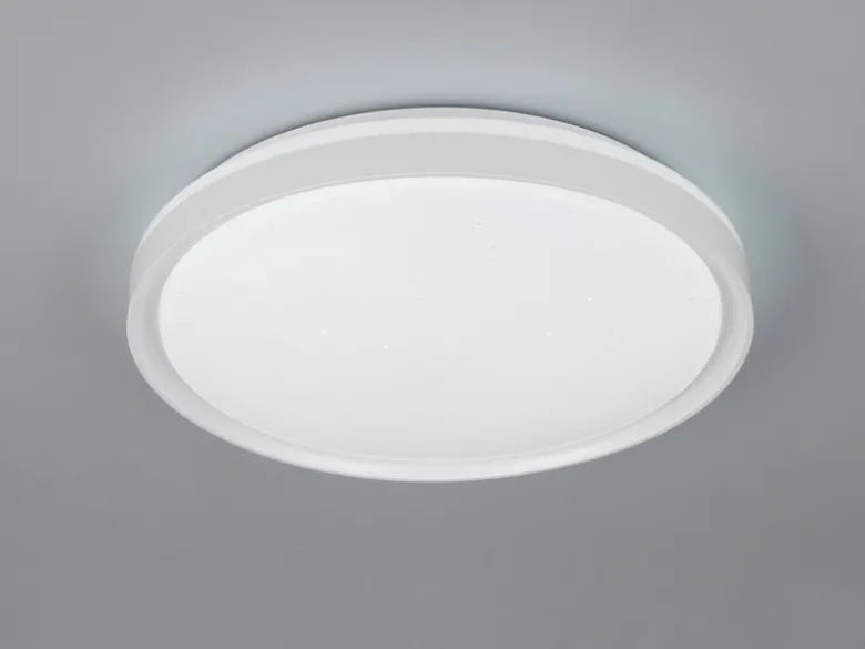 LED Deckenleuchte SOLIT flach dimmbar Fernbedienung, RGB, Weiß, Ø 39cm