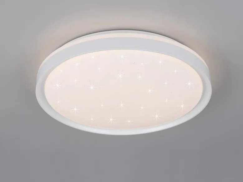 LED Deckenleuchte SOLIT flach dimmbar Fernbedienung, RGB, Weiß, Ø 39cm