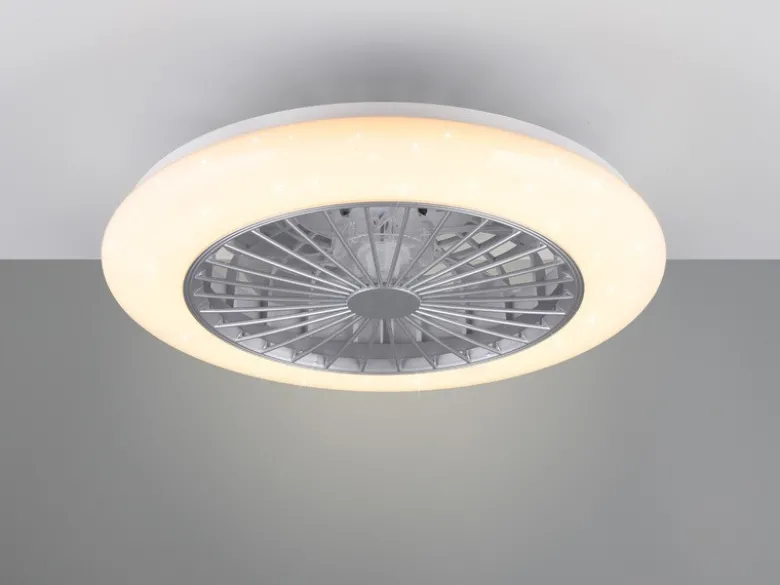 LED Deckenleuchte STRALSUND mit Ventilator, Fernbedienung & Tageslicht Ø 49cm
