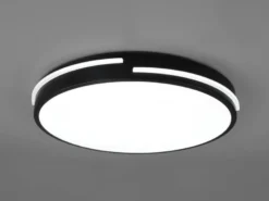 LED Deckenleuchte TACOMA Schwarz dimmbar Lichtfarbe einstellbar, Ø 40cm