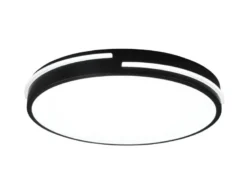 LED Deckenleuchte TACOMA Schwarz dimmbar Lichtfarbe einstellbar, Ø 40cm