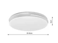 LED Deckenleuchte TACOMA Weiß dimmbar Lichtfarbe einstellbar, Ø 40cm