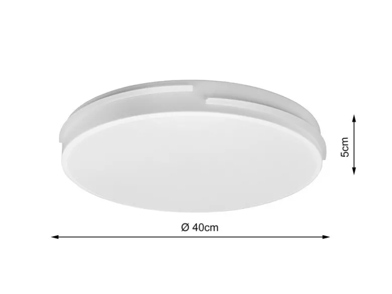 LED Deckenleuchte TACOMA Weiß dimmbar Lichtfarbe einstellbar, Ø 40cm