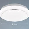 LED Deckenleuchte TIVOLI flach rundes Deckenlicht Weiß, Ø 38cm