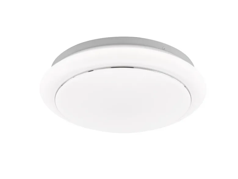 LED Deckenleuchte TIVOLI flach rundes Deckenlicht Weiß, Ø 38cm