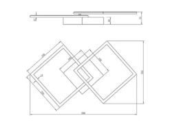 LED Deckenleuchte TRAIL Coffee schwenkbare Module, Breite 60cm