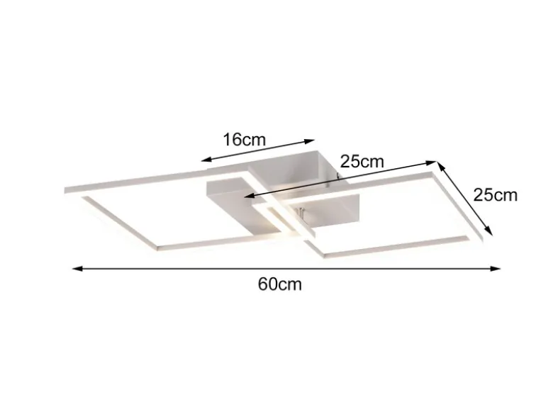 LED Deckenleuchte TRAIL Weiß schwenkbare Module, Neutralweiß, Breite 60cm