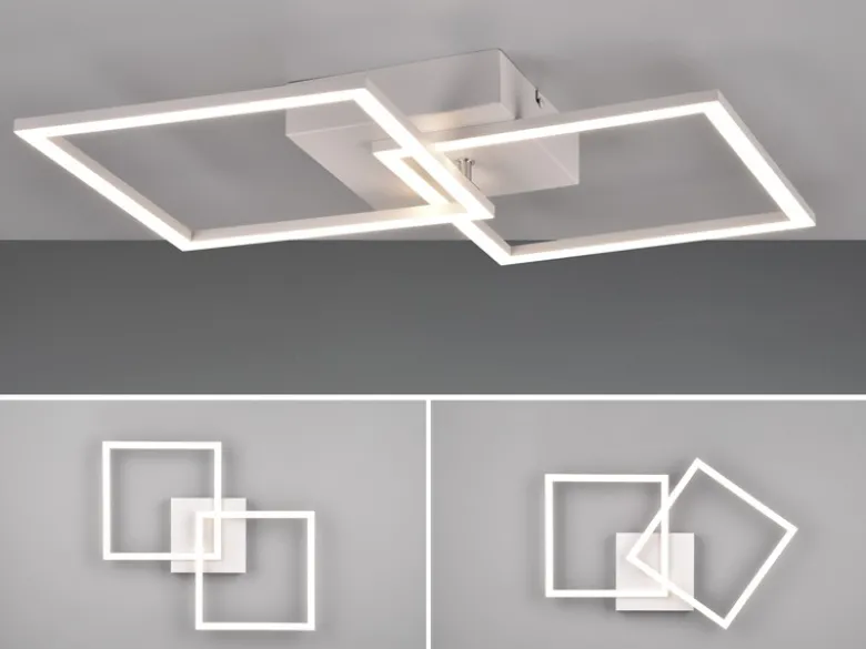 LED Deckenleuchte TRAIL Weiß schwenkbare Module, Neutralweiß, Breite 60cm