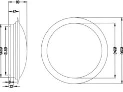 LED Deckenleuchte UMBERTO in Chrom Ø 29cm, IP44 - Badlampen