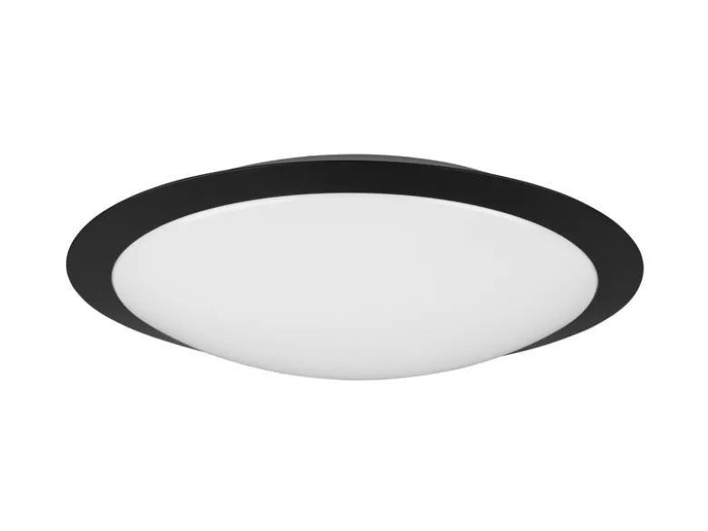 LED Deckenleuchte UMBERTO in Schwarz IP44 Badlampe, Ø 42cm
