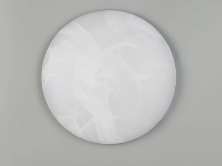 LED Deckenleuchte UMBRIA flach, Weiß marmoriert, rund Ø 38cm