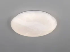 LED Deckenleuchte UMBRIA flach, Weiß marmoriert, rund Ø 38cm