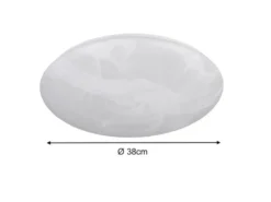 LED Deckenleuchte UMBRIA flach, Weiß marmoriert, rund Ø 38cm