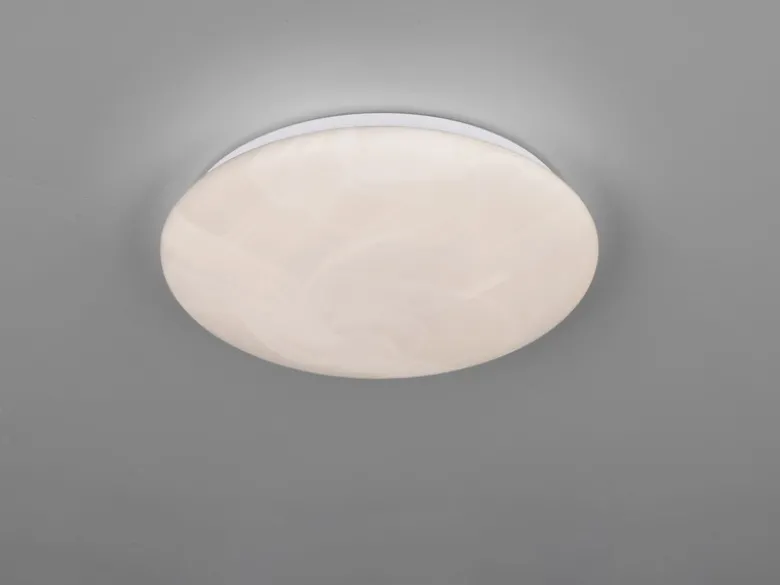LED Deckenleuchte UMBRIA flach, Weiß marmoriert, rund Ø 28cm