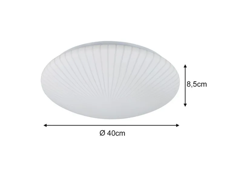 LED Deckenleuchte UMBRIA mit Strahlenmuster, rund Ø 40cm