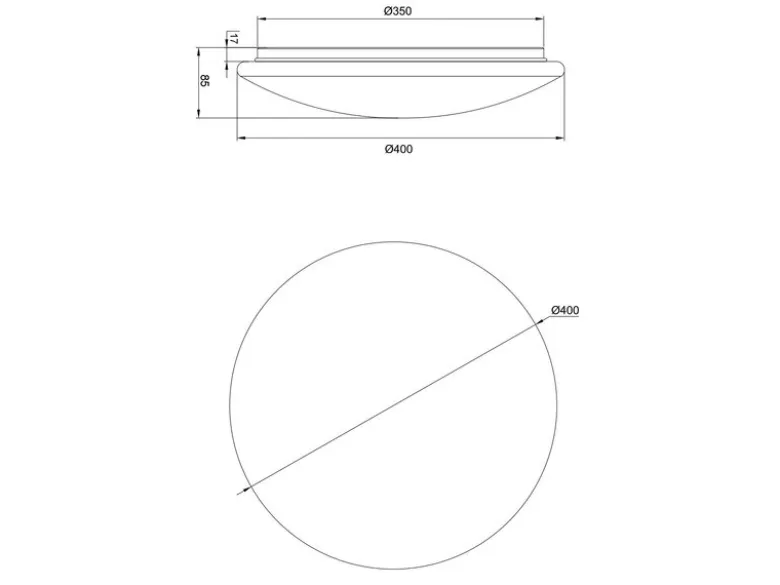 LED Deckenleuchte UMBRIA mit Strahlenmuster, rund Ø 40cm