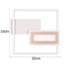 LED Deckenleuchte und Wandleuchte SPIRO ultraflach in Grey/Coffee, Breite 33cm