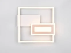 LED Deckenleuchte und Wandleuchte SPIRO ultraflach in Grey/Coffee, Breite 33cm