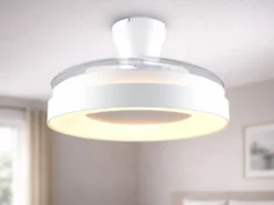 LED Deckenleuchte VANSBRO mit Ventilator und Fernbedienung Ø 49cm - max. 106cm