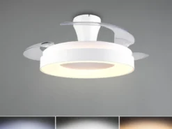 LED Deckenleuchte VANSBRO mit Ventilator und Fernbedienung Ø 49cm - max. 106cm
