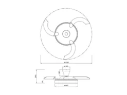 LED Deckenleuchte VANSBRO mit Ventilator und Fernbedienung Ø 49cm - max. 106cm
