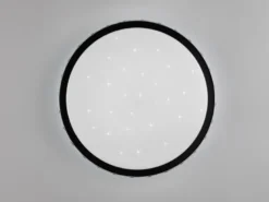 LED Deckenleuchte VARDA mit Fernbedienung Metall Schwarz, Ø 39cm