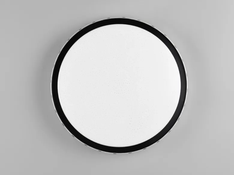 LED Deckenleuchte VARDA mit Fernbedienung Metall Schwarz, Ø 39cm