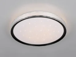 LED Deckenleuchte VARDA mit Fernbedienung Metall Schwarz, Ø 39cm