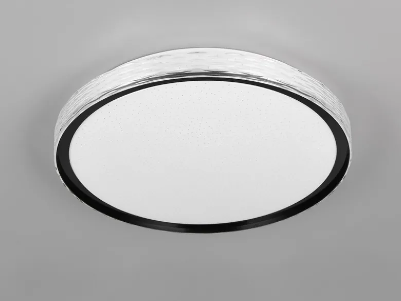 LED Deckenleuchte VARDA mit Fernbedienung Metall Schwarz, Ø 39cm